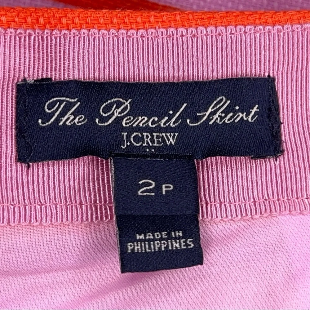 Size Petite 2 K Crew Pink Striped Cotton Pencil Skirt Barbiecore Preppy